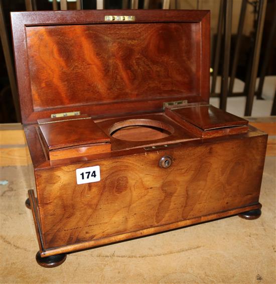 Early Victorian mahogany tea caddy